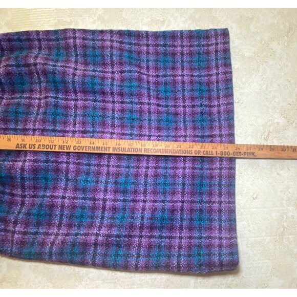 Vintage Purple Blue Plaid Wool Jacket & Skirt Set Moffat Weavers *READ* - Picture 9 of 11